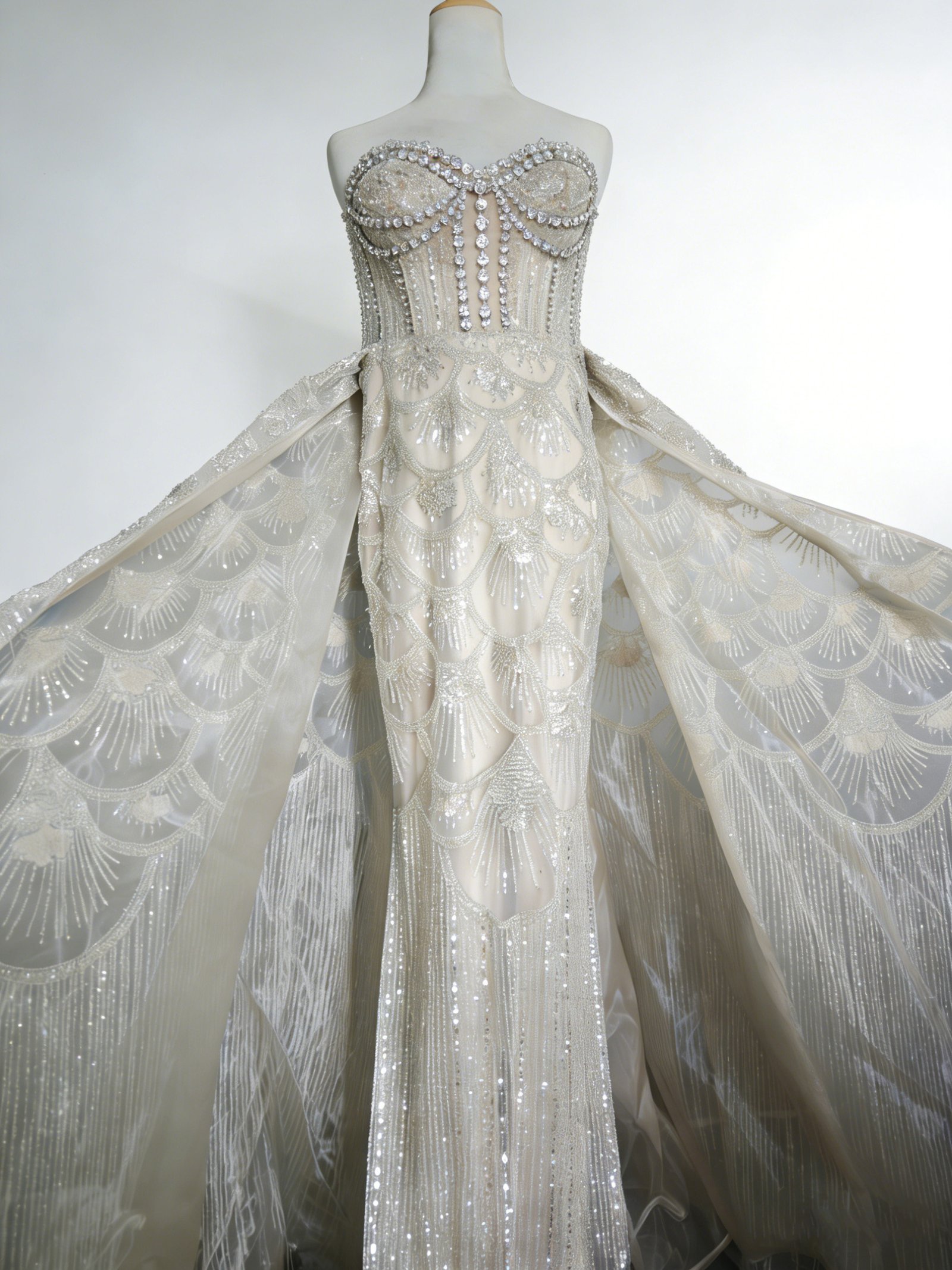 图一礼服胸部加水晶链