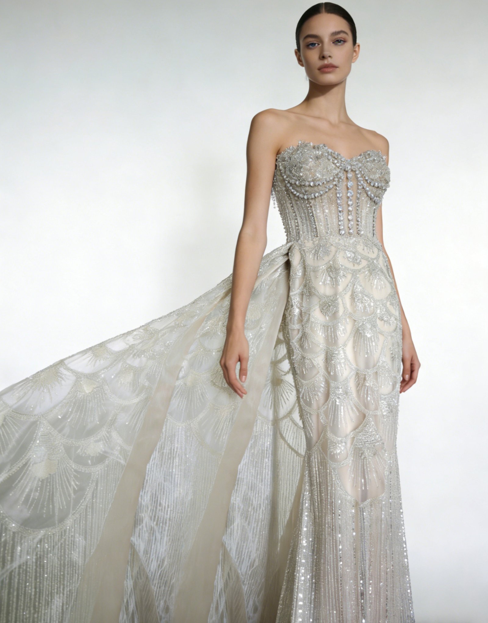 给图一礼服添加水晶链